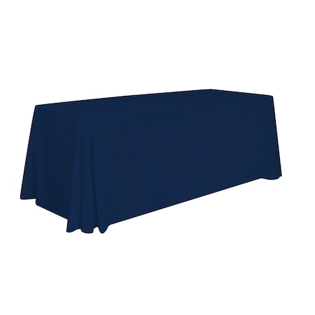 Showdown Displays Stain Resistant 3-Sided Throw 6 Ft  - Navy 114124-NAVY