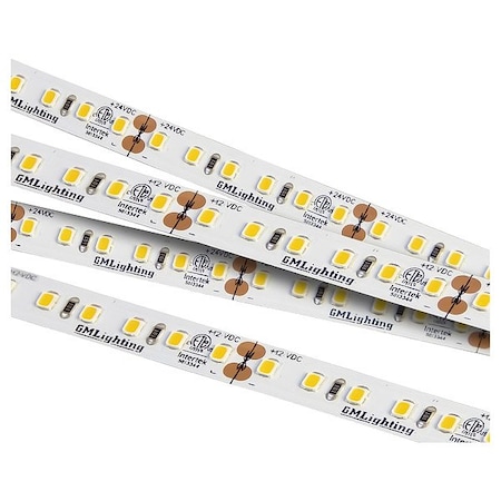 Gm Lighting LED Tape, Self Adhesive, 16 ft L, 24 V LTRP-24V-1.5W-27K-16