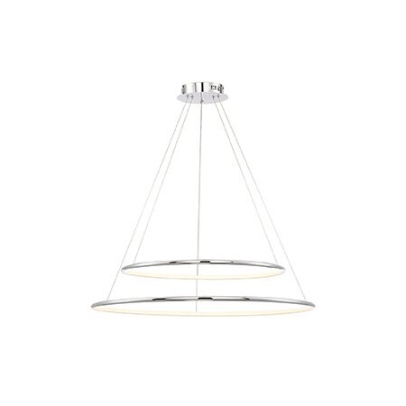 Eurofase Valley Contemporary LED Pendant, 1-Light, 3900 Lumens, Opal White/Chrome 31861-014