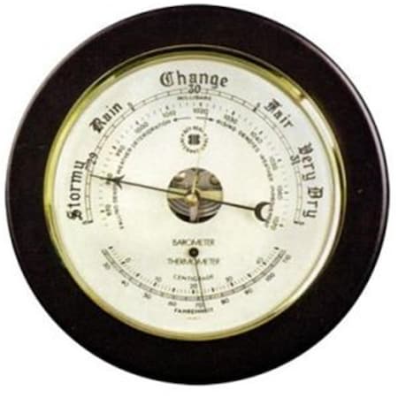Bey Berk International Bey-Berk  Keota Barometer and Thermometer WS075