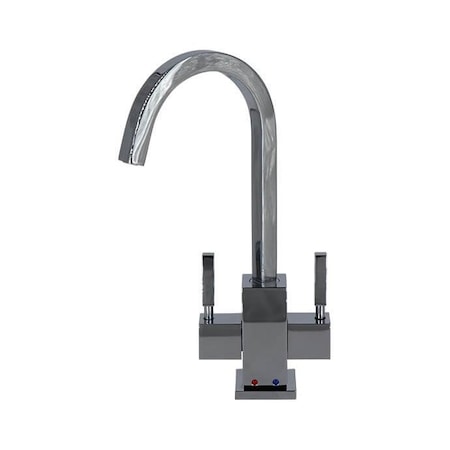 Mountain Plumbing Hot and Cold Water Faucet with Contemporary Square Body in Matte Black MT1881-NL/MB