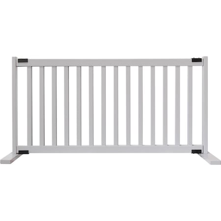 Beloved 20 in. Tall Kensington Series Free Standing Solid Wood Pet Gate, Pumice Grey - Large BE2943620