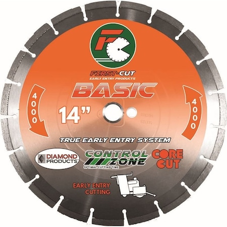 Diamond 10" X .110 X 1" BASIC4000 First-Cut Early Entry Blade With Triangle Knockout and Skid Plate 64275