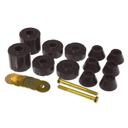 Powerplay Body Mount 12 Bushing Kit for 1973-1980 GM - Black PO1628750