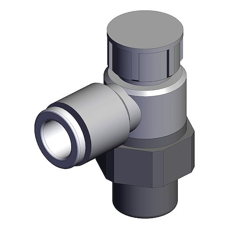Smc Flow Control, Elbow, Meter-Out, R Thrd, 6MM AS2201F-01-06A