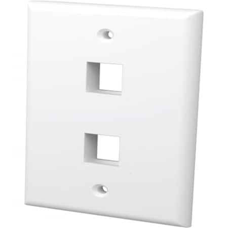 Vanco Vanco International- Inc Vanco 2 Port Keystone Wallplate White 820102