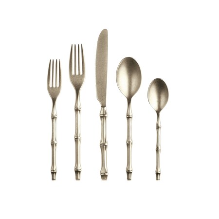 Mepra Bali Flatware Set - 20 Pieces - Pewter Champagne 101522020PC