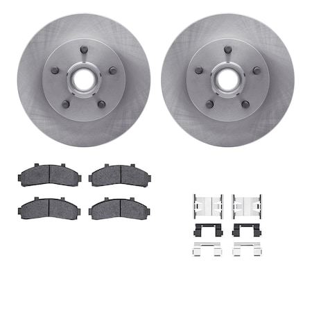 Dynamic Friction Co DFC Brake Rotor- Heavy Duty Brake Pad includes Hardware 6412-54077
