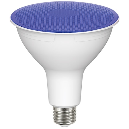 Satco 11.5 Watt PAR38 LED, Blue, 90 degree Beam Angle, Medium base, 120 Volt S29482