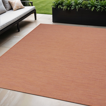 Homeroots 5' X 7' Terracotta Indoor Outdoor Area Rug 522588