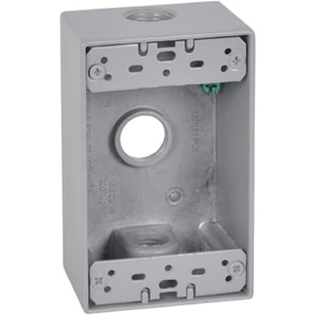 Evolve FSB50-3X 1 Gang Rectangular Outlet Box- Gray EV3857402