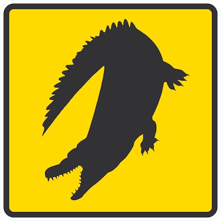 Lyle Crocodile Symbol, 24x24, Engineer Grade, Yellow G-12898-EG_24x24
