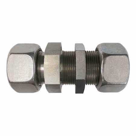 Brennan Industries Tube Bulkhead L06 Straight, Steel D2700-LN-L06-L06