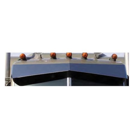 Replacement For Peterbilt 377 Year 2003 12In Stainless Steel Bowtie Visor