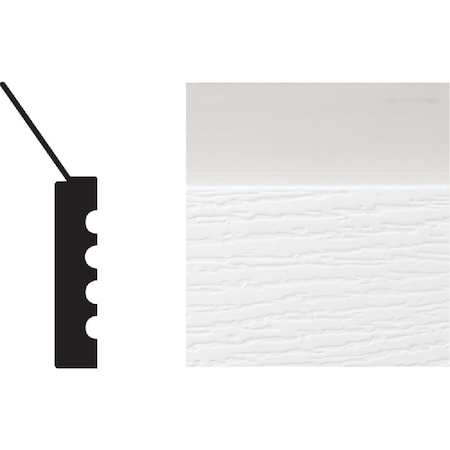 Royal Thermo Stop 2'' W.x7/16'' H.x9 ' L. Wht PVC Weatherstrip Garage Door Stop 5094122