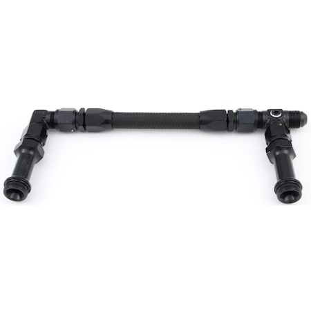 Fragola 930002-BL 0.88-20 in. Holley 4150 -6 AN Premium Fuel Line Kit, Black FRG930002-BL