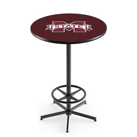 Holland Bar Stool Co 42" Black Mississippi State Pub Table L216B4236MssStU