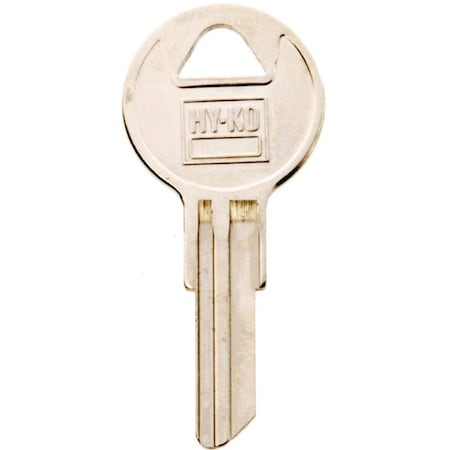Hy-Ko Key Blank, Brass, Nickel, For: Slaymaker Cabinet, House Locks and Padlocks 11010SL1