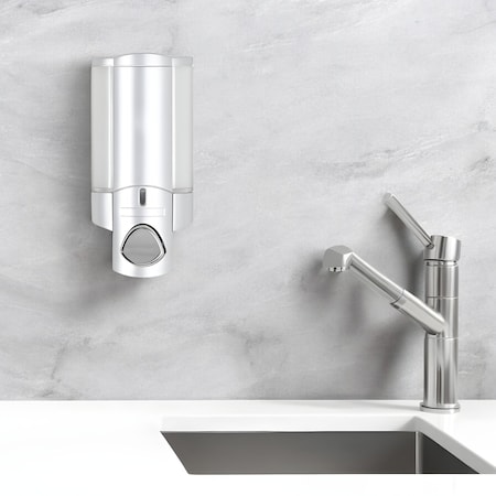 Homeroots Gray Heavy Duty Plastic Wall Mount Soap Dispenser 571495