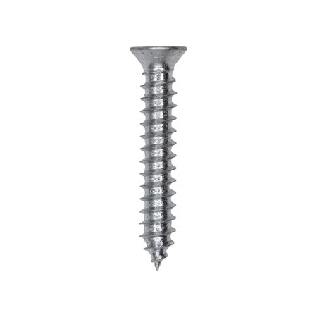 8 x 1in Phillips Flat Head Tapping Screw with #6 Head Ab, 100PK