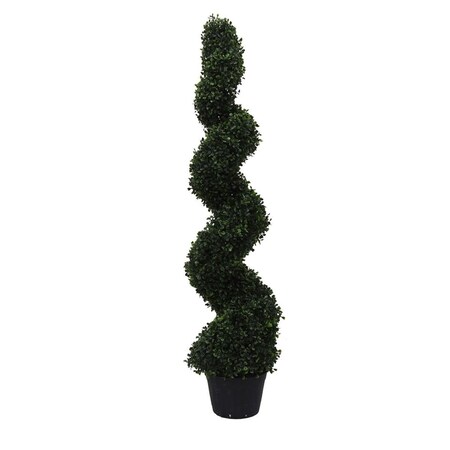 Vickerman UV Boxwood Spiral Everyday Topiary on Pot - 4 ft. TP170448