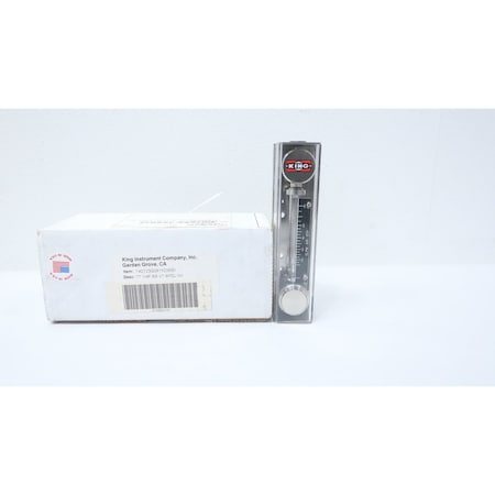 King VARIABLE AREA FLOW METER 0-6SLPM 1/4IN NPT 74C123G081523830