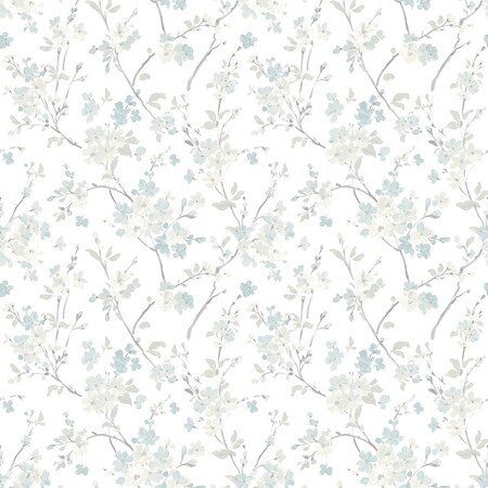 Chesapeake Glinda Aqua Floral Trail Wallpaper 3122-10910