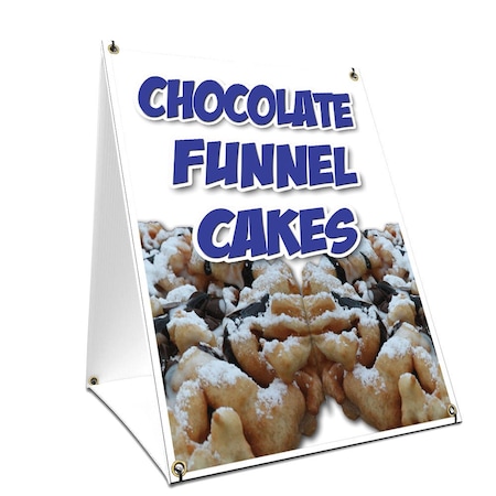 Signmission Chocolate Funnel Cakes, 24 Inch x 18 Inch A-frame Yard Sign, Plastic Sign SBC-1824-Chocolate Funnel Cakes