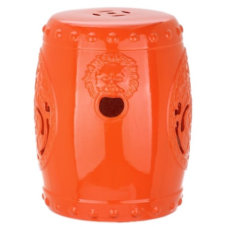 Safavieh 17 x 15 x 15 in. Dragon Coin Garden Stool, Orange ACS4533D