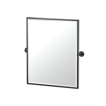 Gatco Sky 25" Framed Rectangle Mirror, Matte Black 5559XFSM