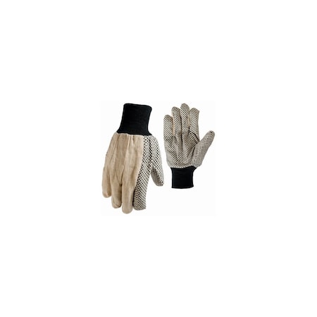Big Time Products Dot Canvas Gloves, Cotton, Men's M 9162-26