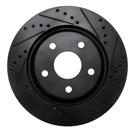 Dynamic Friction Co DFC Brake Rotor - Drilled and Slotted - Black 633-42033R