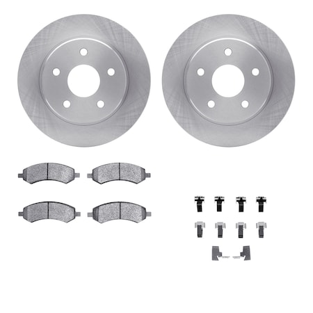 Dynamic Friction Co DFC Brake Rotor- Heavy Duty Brake Pad includes Hardware 6412-40028