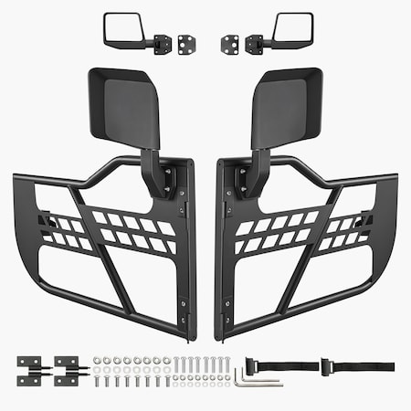 Vevor 2-Door Jeep Tube Doors Jeep Tubular Door for 2018-2024 Jeep Wrangler JL YK-GMD-SL-JL-2