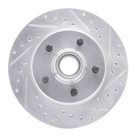 Dynamic Friction Co DFC Brake Rotor - Drilled and Slotted - Silver 631-47061R