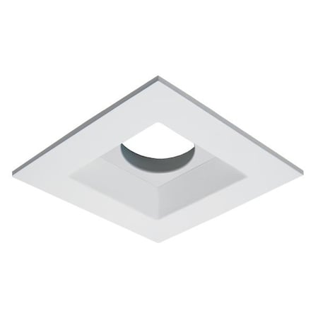 Elco Lighting Flexa 4in Adjustable Square Reflector, Black with White Trim ELK4714B