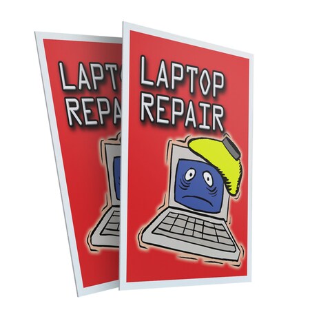 Signmission Laptop Repair, Plastic Signs Only 24 Inch x 36 Inch, Corrugated Plastic, 2PK CSB-2436-2PACK-Laptop Repair