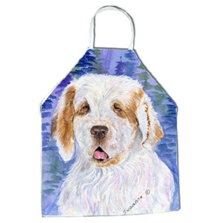 Carolines Treasures Clumber Spaniel Apron - 27 H x 31 W in. SS8008APRON