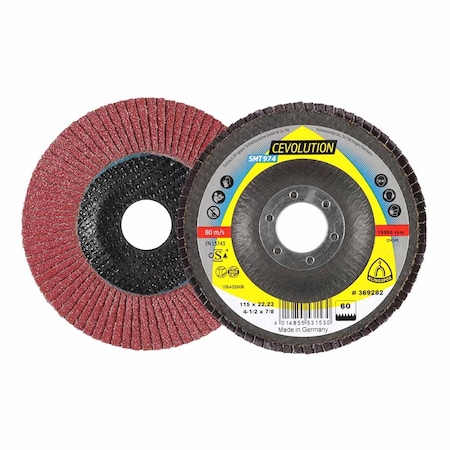 Klingspor SMT Flap Disc 974 4-1/2" 40 Grit, 10PK 974040115022