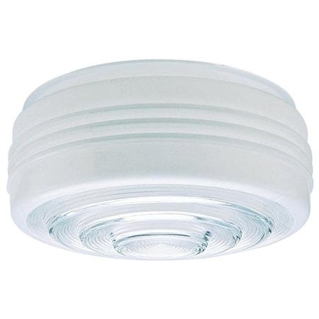 Westinghouse Light Shade, 6-1/2 in Dia, Drum, Mushroom, Glass, White 8560600