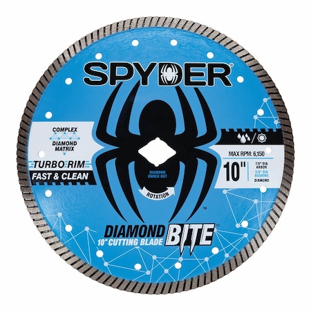 Spyder Masonry Cutting Wheel, Cont. Turbo, 10'' 14118