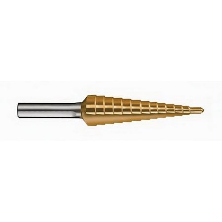 S&G Tool Aid Multi-Step Drill Bit, 1/8 to 1/2 in Dia, High Speed Steel 15060