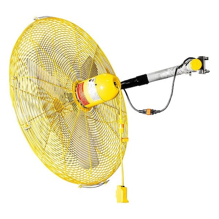 Jan Fan MountedFan, Yellow, 24inDia, Steel, 3Blade JF-CCM24-DCS-Y