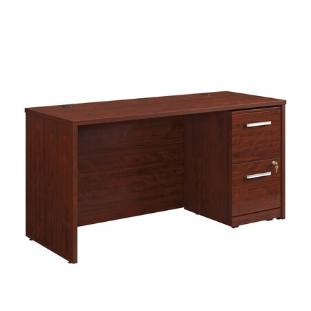 Officeworks By Sauder 2-File Single Ped Desk, 29.291 in H, 59.094 in W X Classic Cherry 431781