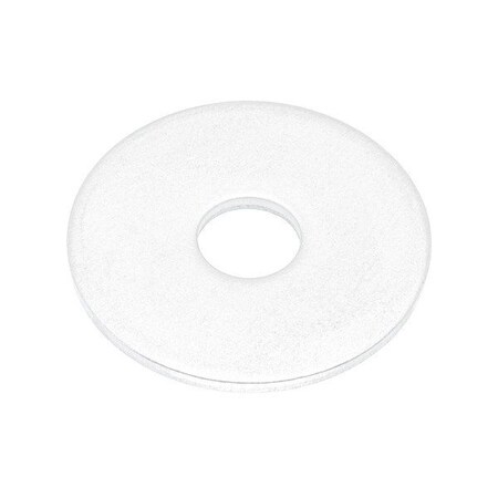 Zoro Select Flat Washer, For Screw Size M10 , PTFE Not Applicable Finish, 5 PK WASBM10WPTFE