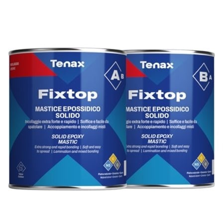 Tenax Fixtop Epoxy (1 + 1 Gallon) - Two-Part Epoxy Glue. Not Water Based. Use to Bond Metal to Stones, Co TFt1g