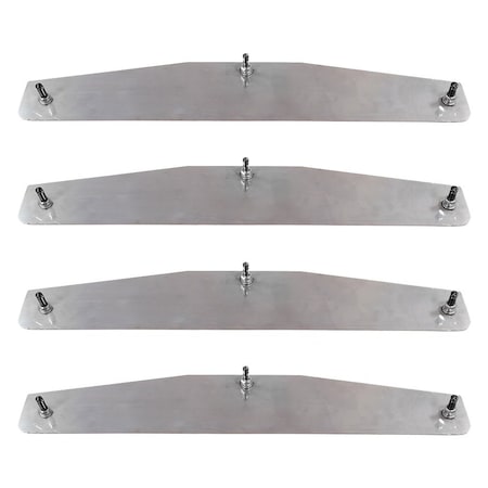 Mytee Products Stainless Steel, Silver, 4 PK MUDFLAP-WT424-SSx4