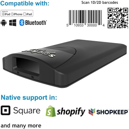 Socket Mobile Socketscan S840, 2D Barcode Scanner, Black CX3388-1846