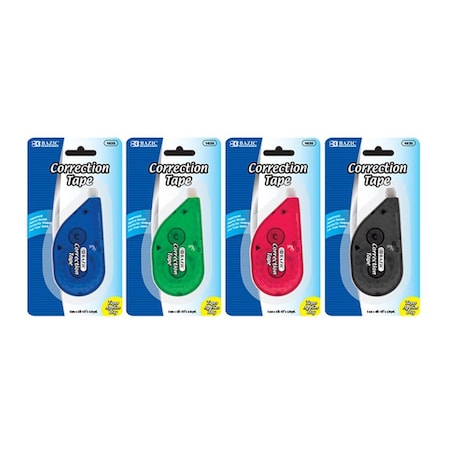 Bazic Products DDI 2277167 BAZIC Correction Tape, Single Assorted Cases, 24PK 1635