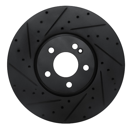 Dynamic Friction Co DFC Brake Rotor - Drilled and Slotted - Black 633-63119L